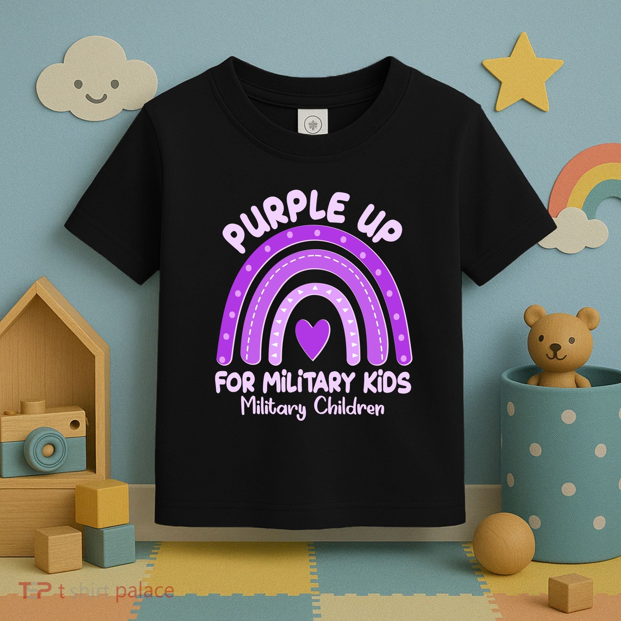 Cute Purple Rainbow Wear Purple Toddler T-Shirt