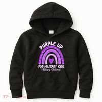 Cute Purple Rainbow Wear Purple Kids Hoodie thumb 0