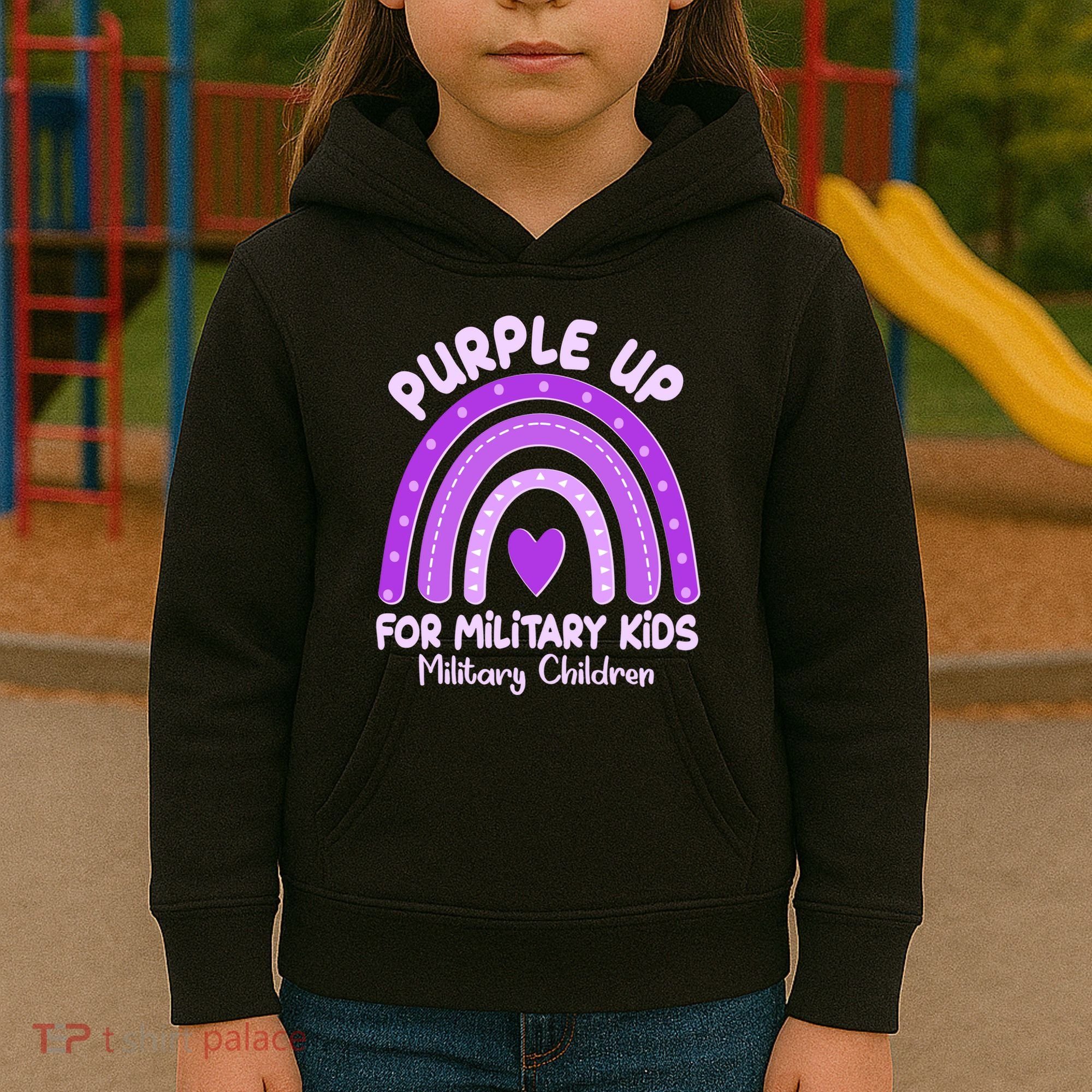 Cute Purple Rainbow Wear Purple Kids Hoodie
