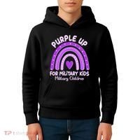 Cute Purple Rainbow Wear Purple Kids Hoodie thumb 4