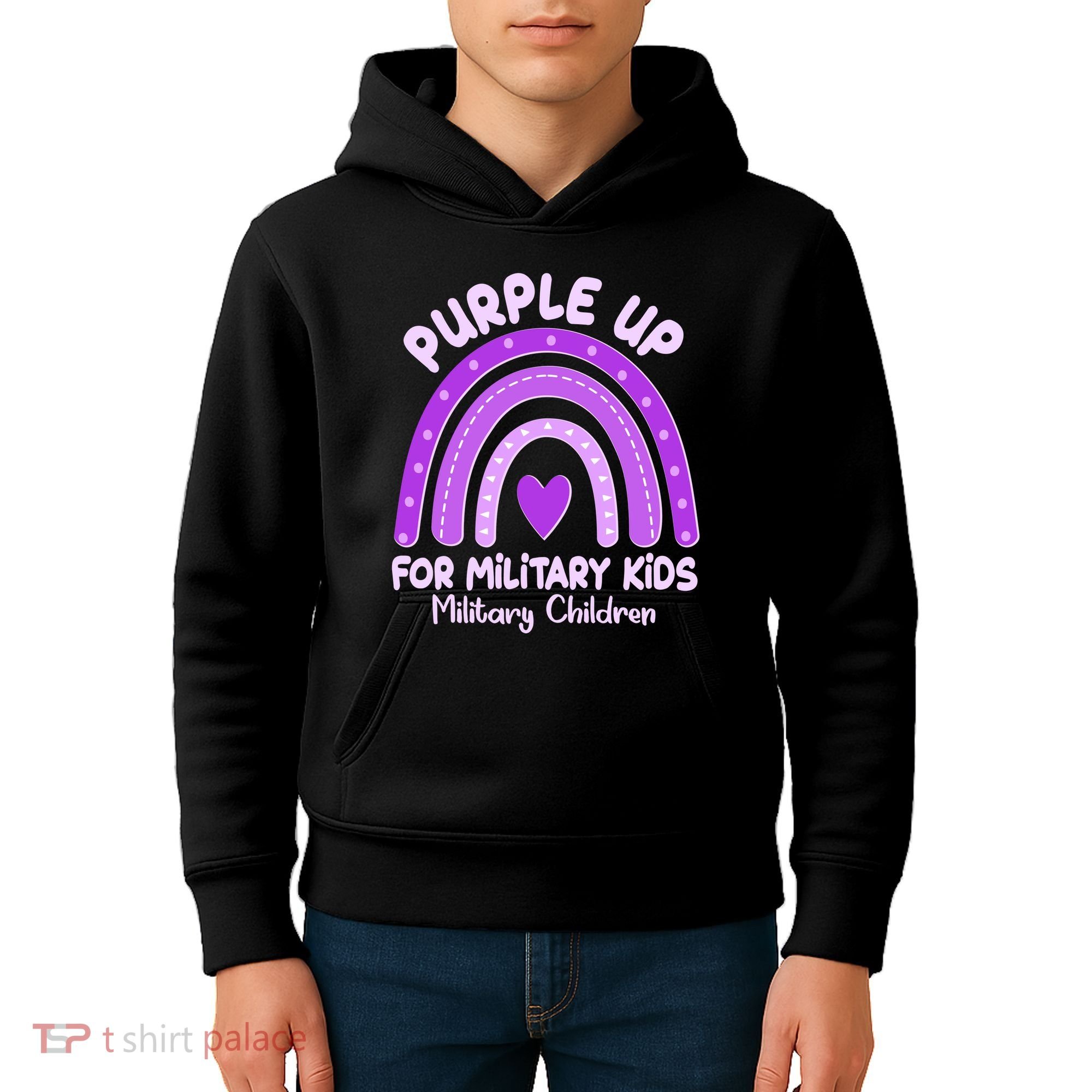 Cute Purple Rainbow Wear Purple Kids Hoodie
