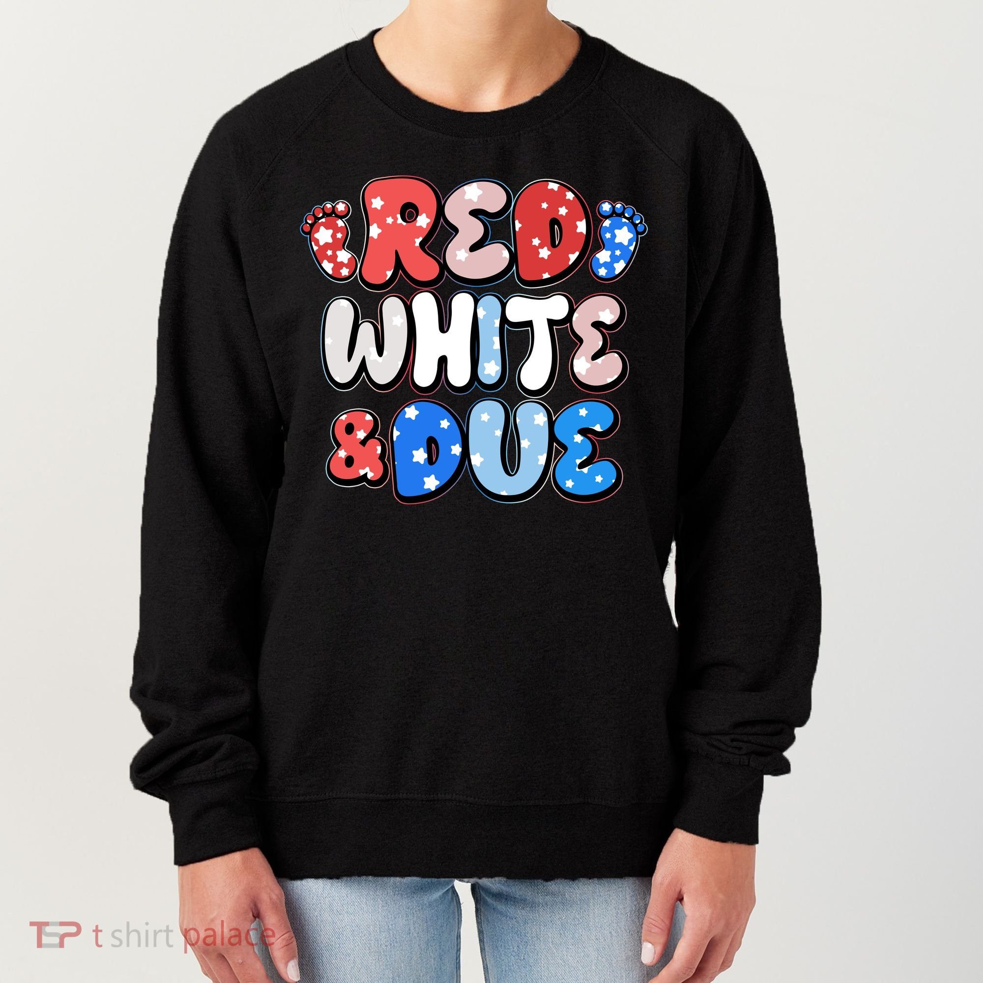 Cute Patriotic Red White And Due New Baby Women's Sweatshirt