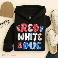 Cute Patriotic Red White And Due New Baby Hoodie thumb 4