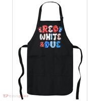 Cute Patriotic Red White And Due New Baby Apron thumb 0