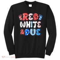 Cute Patriotic Red White And Due New Baby Sweatshirt thumb 0