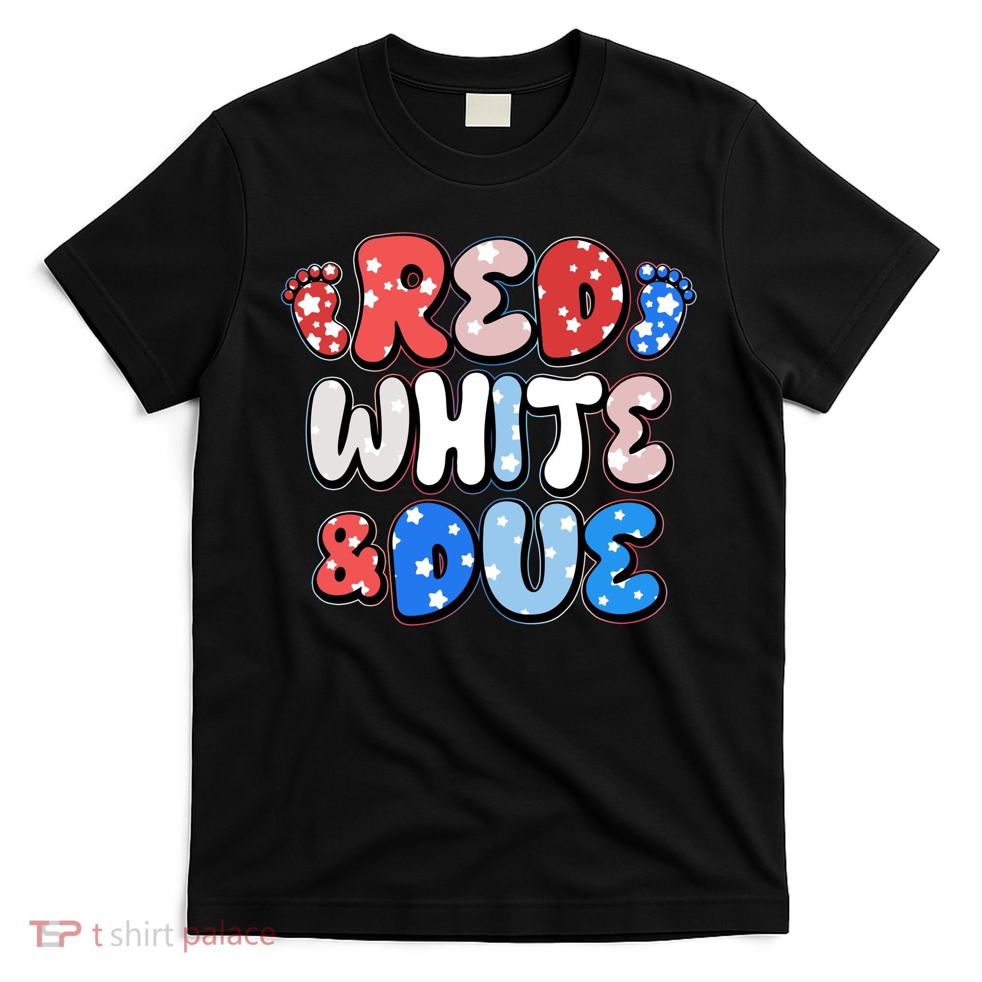 Cute Patriotic Red White And Due New Baby T-Shirt