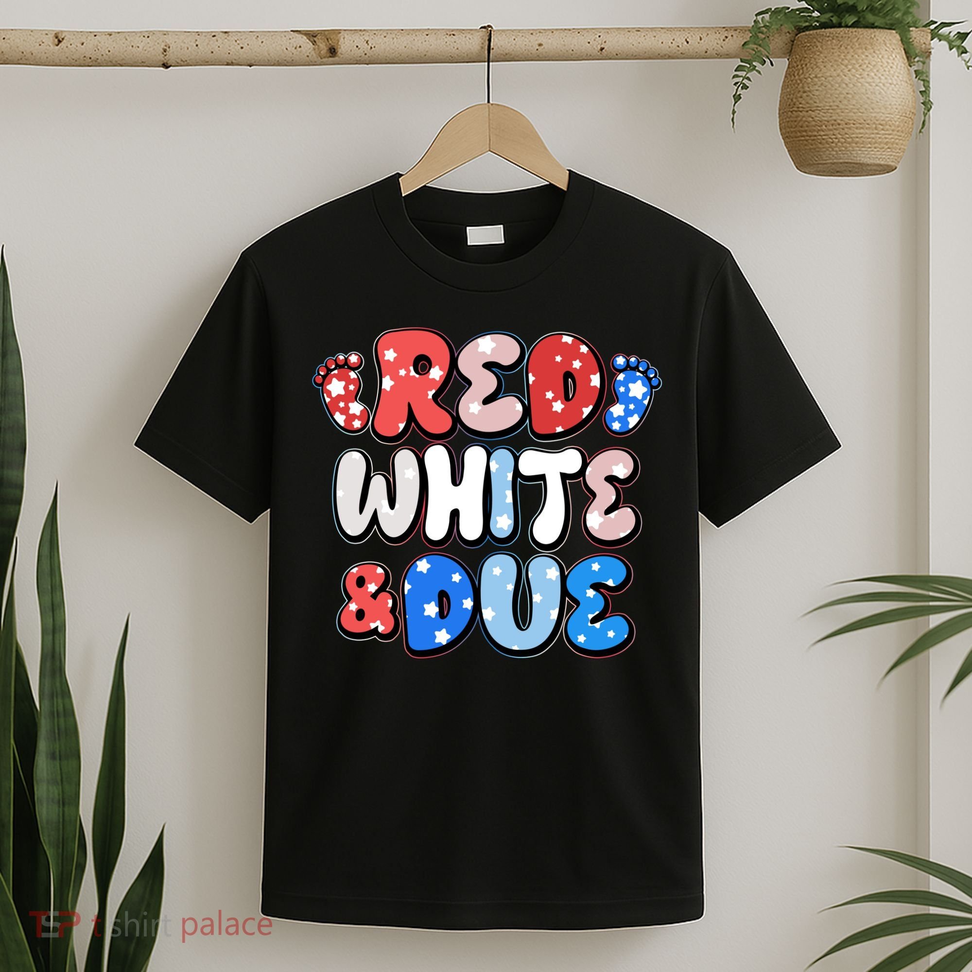 Cute Patriotic Red White And Due New Baby T-Shirt