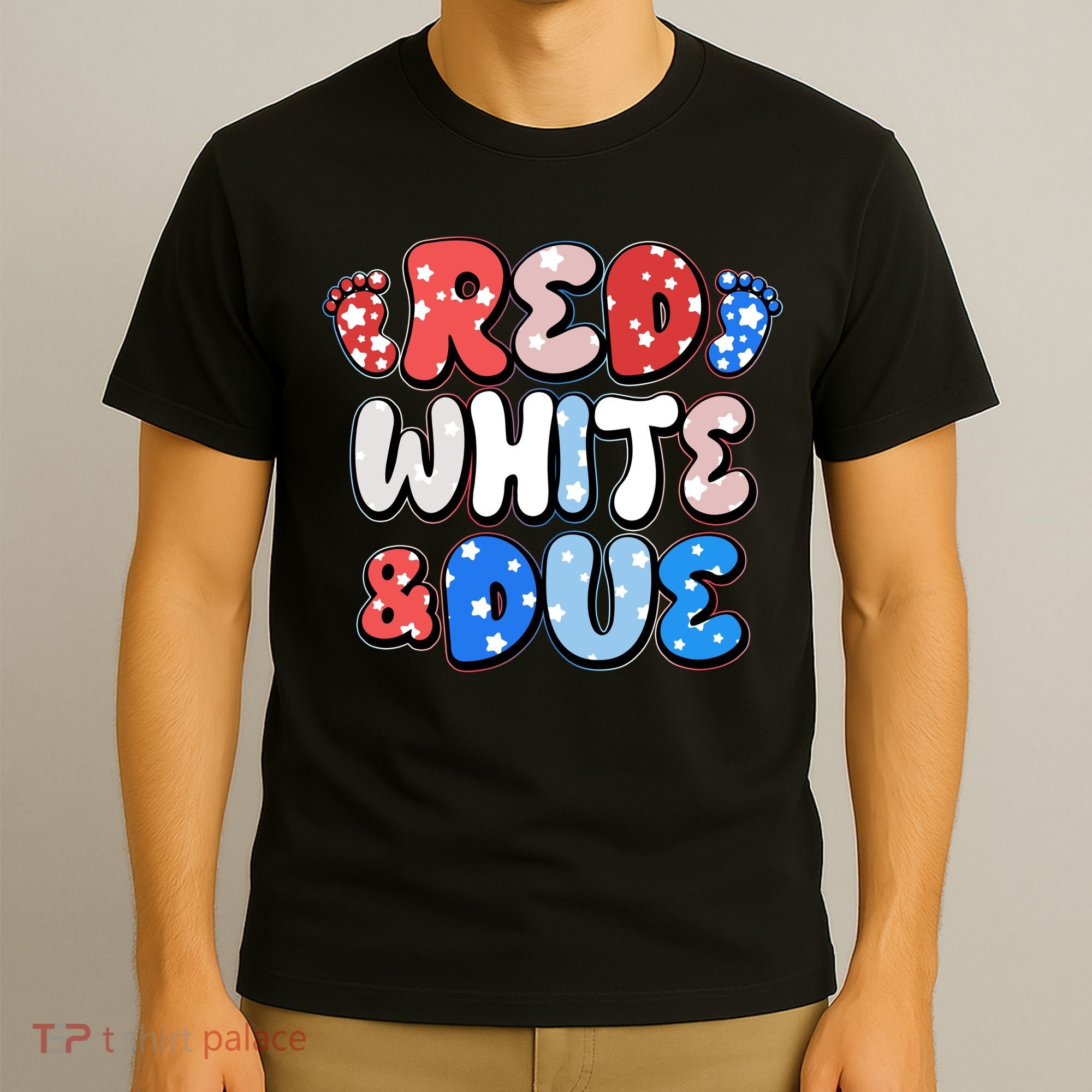 Cute Patriotic Red White And Due New Baby T-Shirt