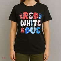Cute Patriotic Red White And Due New Baby T-Shirt thumb 4