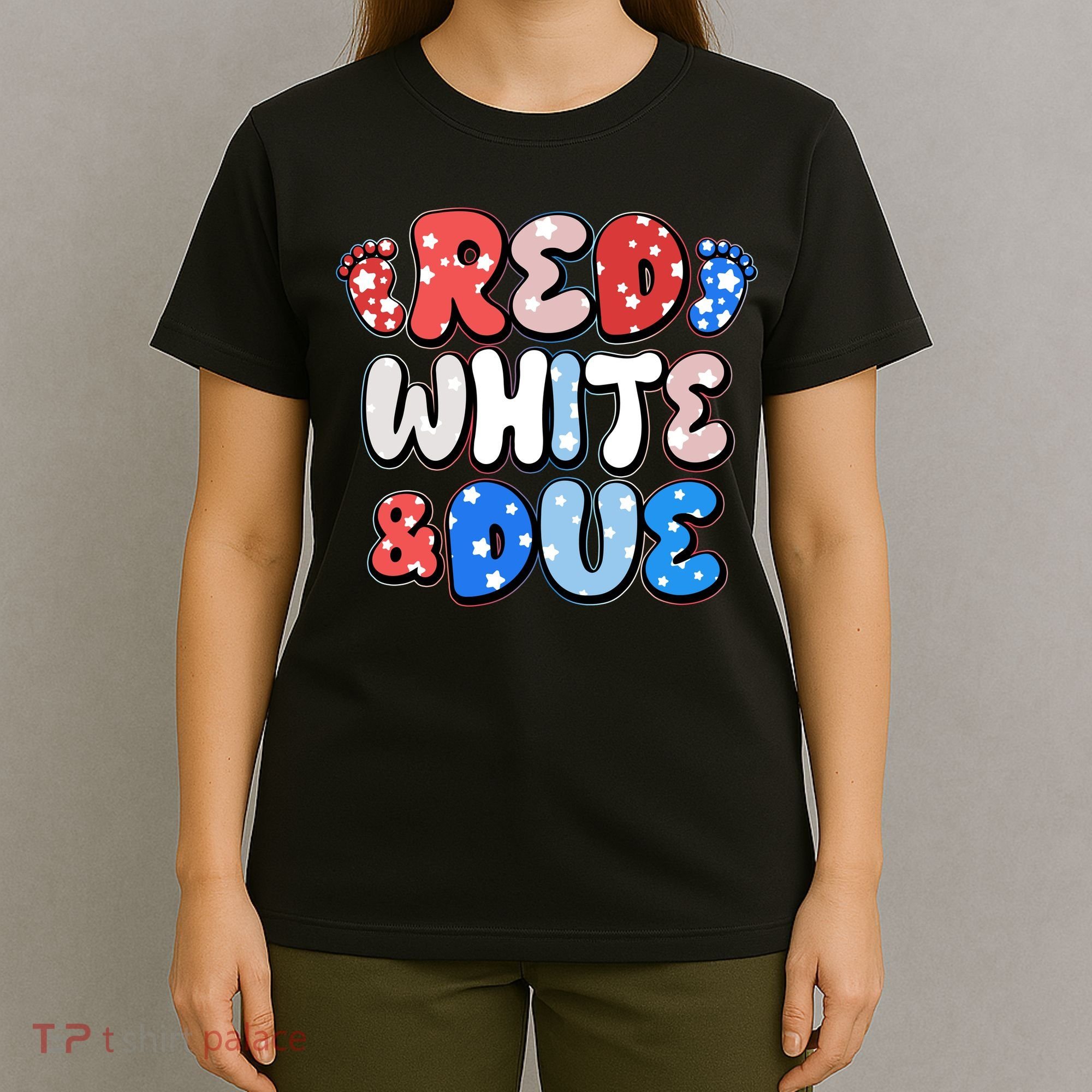 Cute Patriotic Red White And Due New Baby T-Shirt