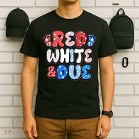 Cute Patriotic Red White And Due New Baby T-Shirt thumb 6