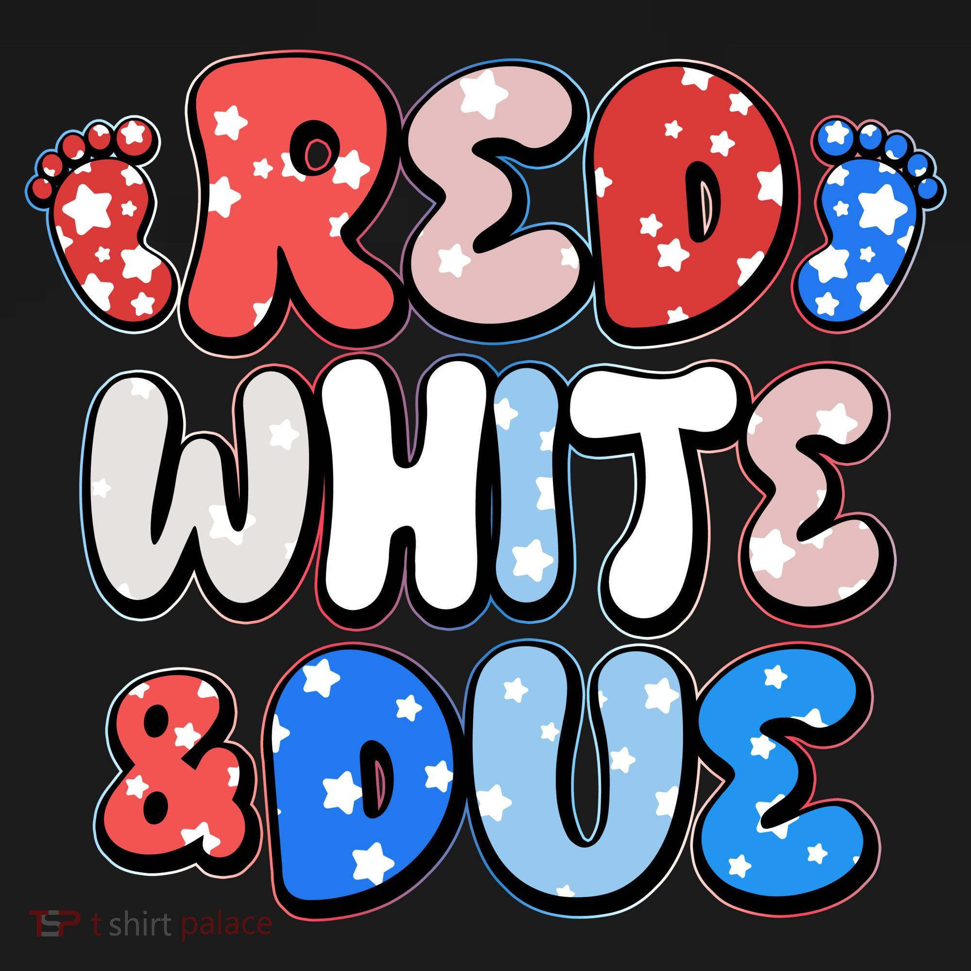 Cute Patriotic Red White And Due New Baby T-Shirt