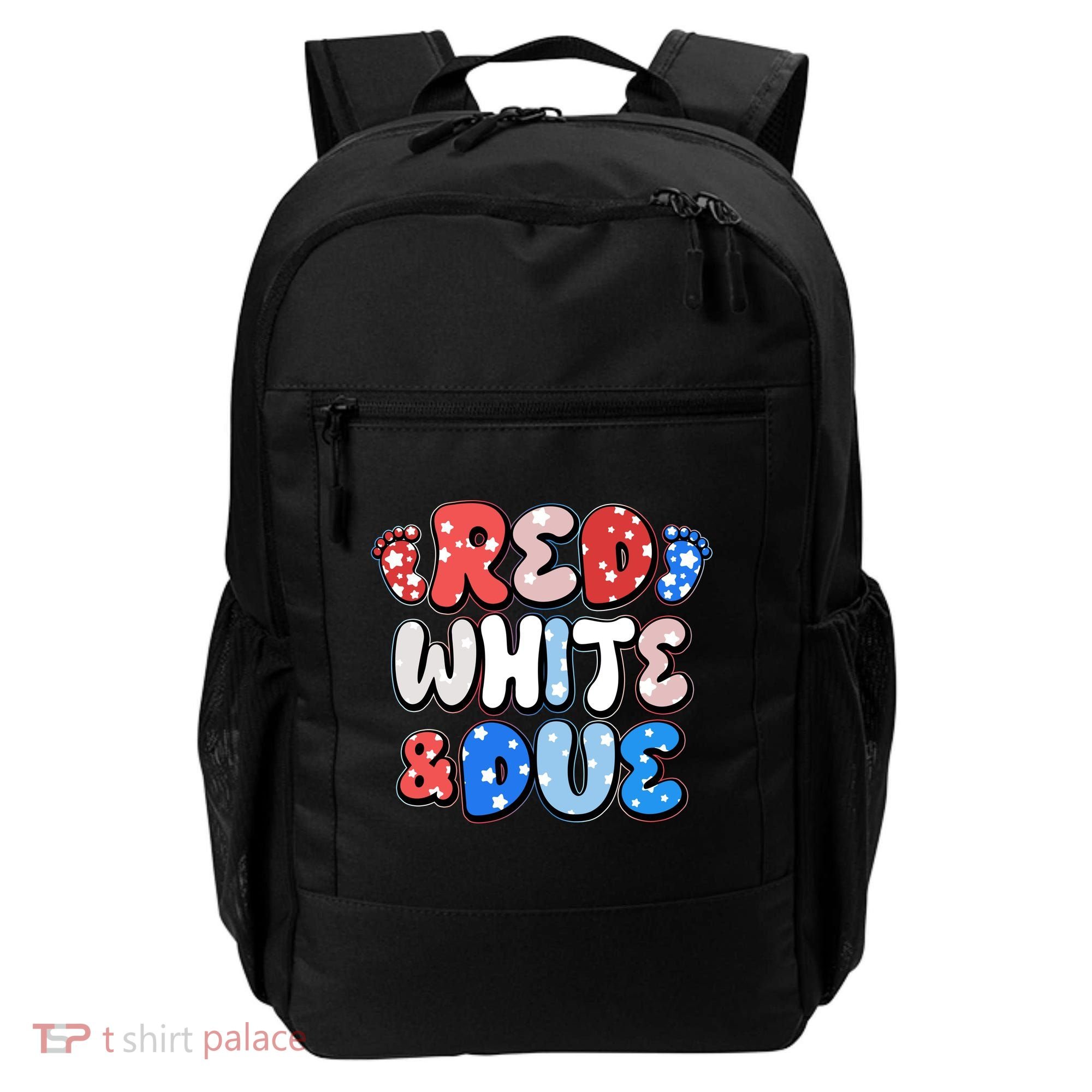 Cute Patriotic Red White And Due New Baby Backpack
