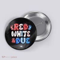 Cute Patriotic Red White And Due New Baby Button thumb 0