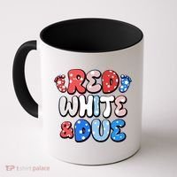 Cute Patriotic Red White And Due New Baby Coffee Mug thumb 0