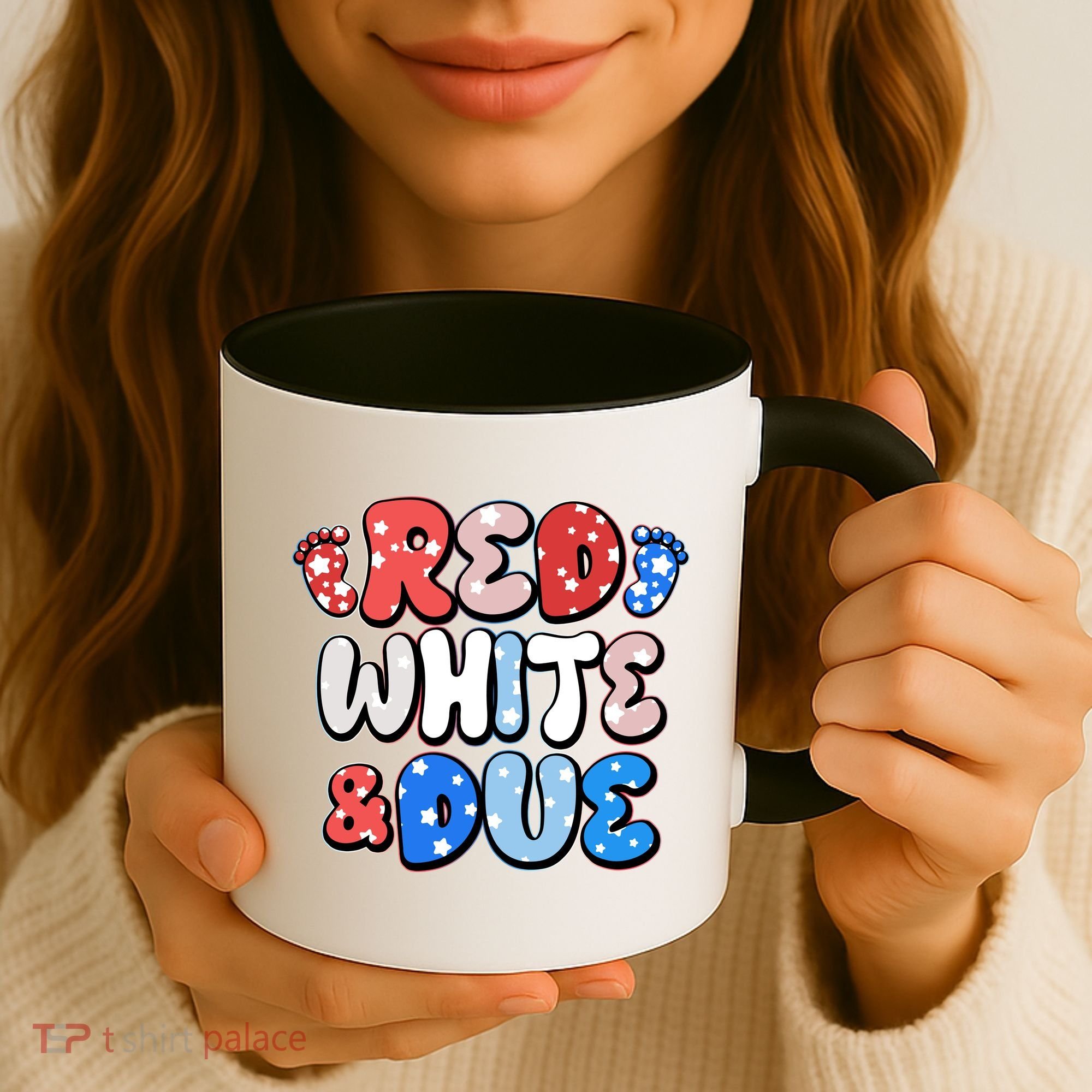 Cute Patriotic Red White And Due New Baby Coffee Mug