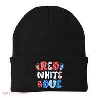 Cute Patriotic Red White And Due New Baby Beanie thumb 0