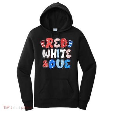 Cute Patriotic Red White And Due New Baby Women's Hoodie