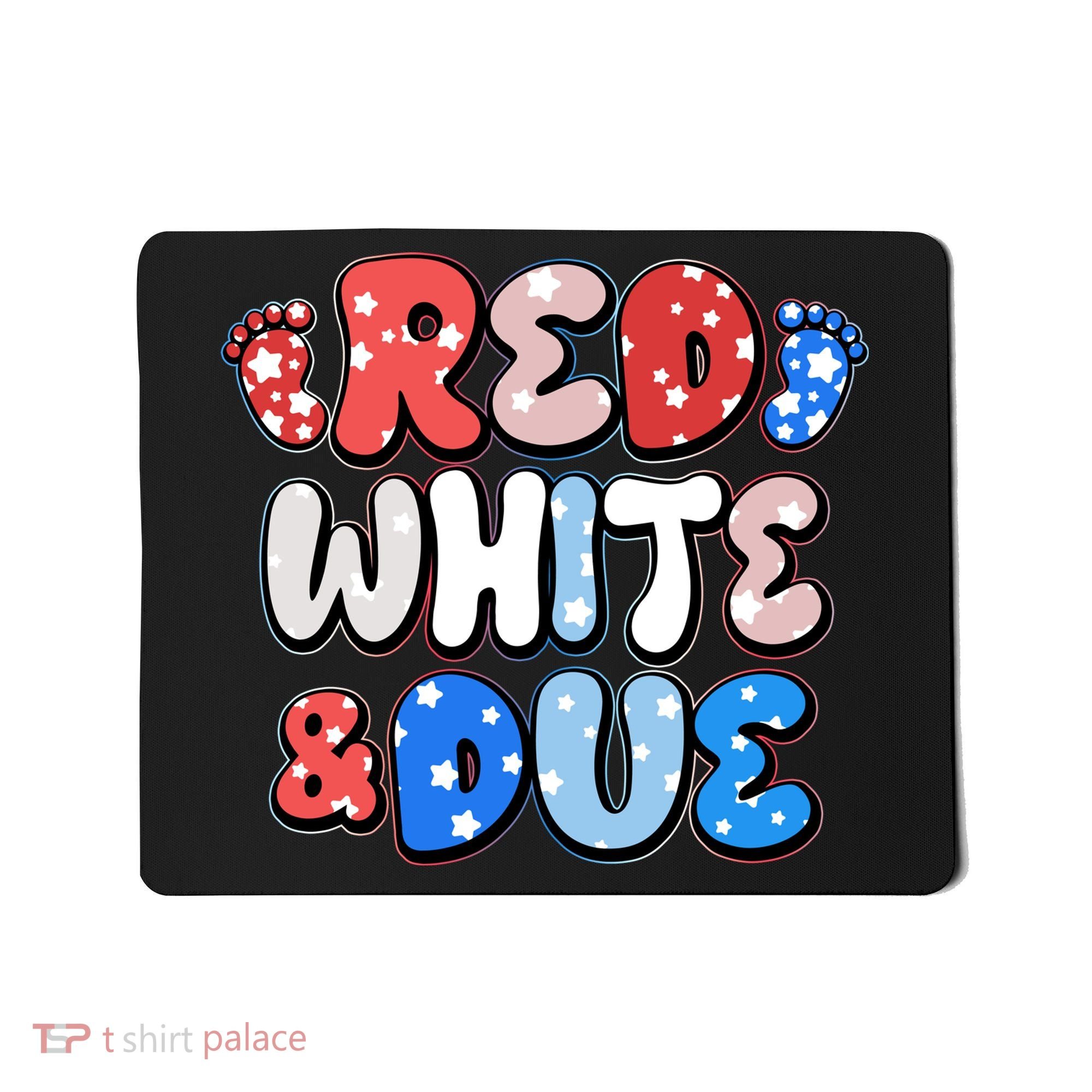 Cute Patriotic Red White And Due New Baby Mousepad