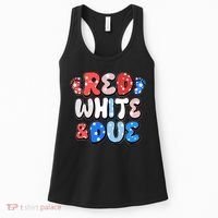 Cute Patriotic Red White And Due New Baby Women's Tank Top thumb 0