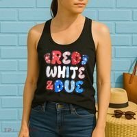 Cute Patriotic Red White And Due New Baby Women's Tank Top thumb 2
