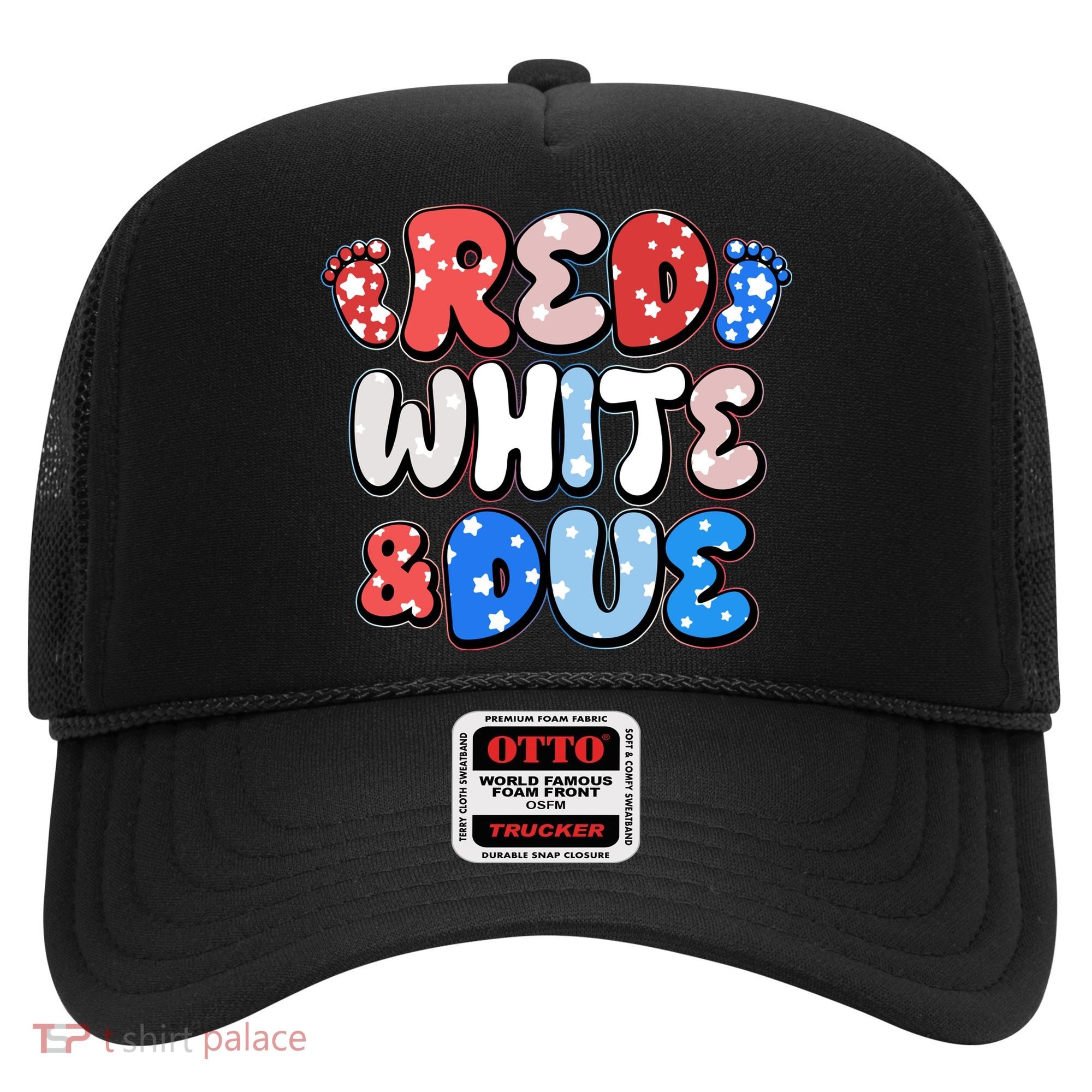 Cute Patriotic Red White And Due New Baby Hat