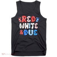 Cute Patriotic Red White And Due New Baby Tank Top thumb 0