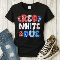 Cute Patriotic Red White And Due New Baby Women's T-Shirt thumb 3