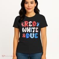 Cute Patriotic Red White And Due New Baby Women's T-Shirt thumb 4