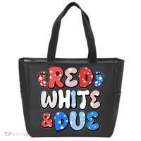 Cute Patriotic Red White And Due New Baby Tote Bag thumb 0