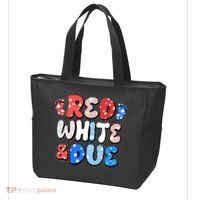 Cute Patriotic Red White And Due New Baby Tote Bag thumb 3