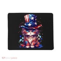 Cute Patriotic Red White And Blue Kitten Cat Mousepad thumb 0