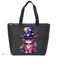Cute Patriotic Red White And Blue Kitten Cat Tote Bag thumb 0