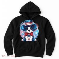 Cute Patriotic Red White And Blue Puppy Dog Hoodie thumb 0