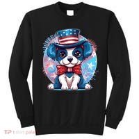 Cute Patriotic Red White And Blue Puppy Dog Sweatshirt thumb 0
