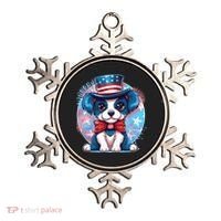 Cute Patriotic Red White And Blue Puppy Dog Ornament thumb 0
