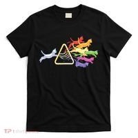Cat Prism Rainbow Light Funny Physics Science Spectral Cat T-Shirt thumb 0