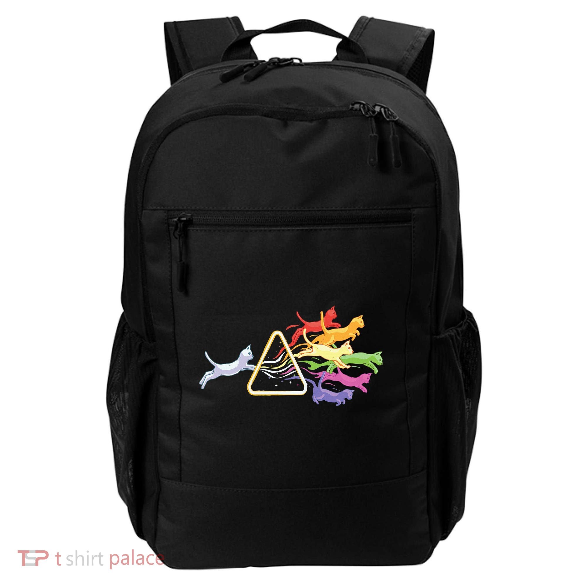 Cat Prism Rainbow Light Funny Physics Science Spectral Cat Backpack