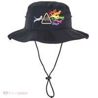 Cat Prism Rainbow Light Funny Physics Science Spectral Cat Bucket Hat thumb 0