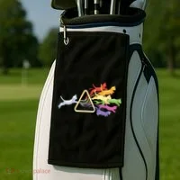 Cat Prism Rainbow Light Funny Physics Science Spectral Cat Golf Towel thumb 2