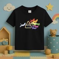 Cat Prism Rainbow Light Funny Physics Science Spectral Cat Toddler T-Shirt thumb 3