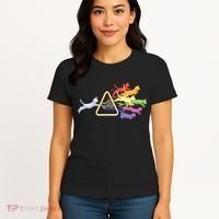 Cat Prism Rainbow Light Funny Physics Science Spectral Cat Women's T-Shirt thumb 4