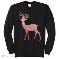 Cute Pink Reindeer Winter Holiday Gift Sweatshirt thumb 0