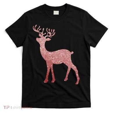 Cute Pink Reindeer Winter Holiday Gift T-Shirt