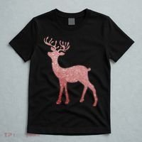Cute Pink Reindeer Winter Holiday Gift T-Shirt thumb 5