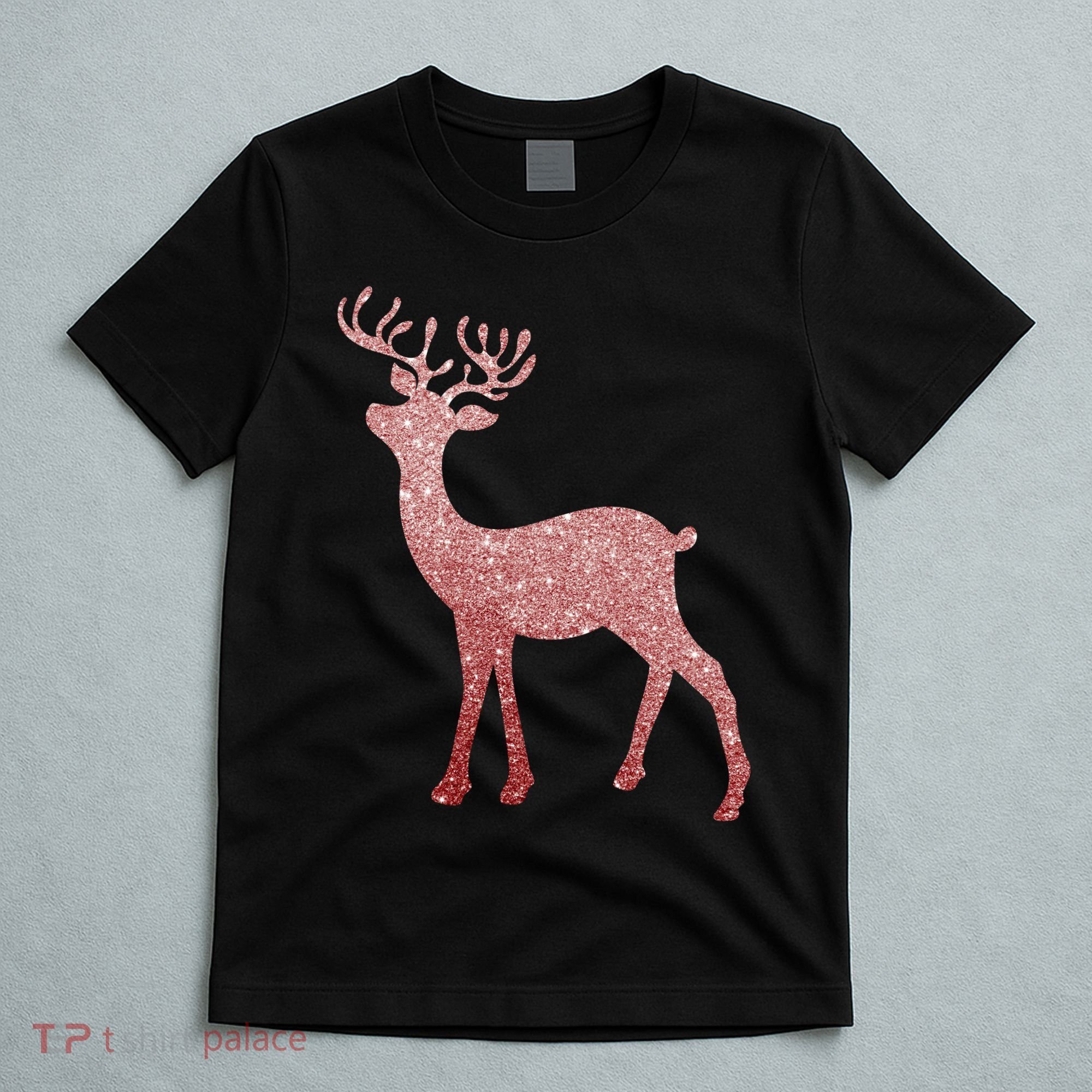 Cute Pink Reindeer Winter Holiday Gift T-Shirt