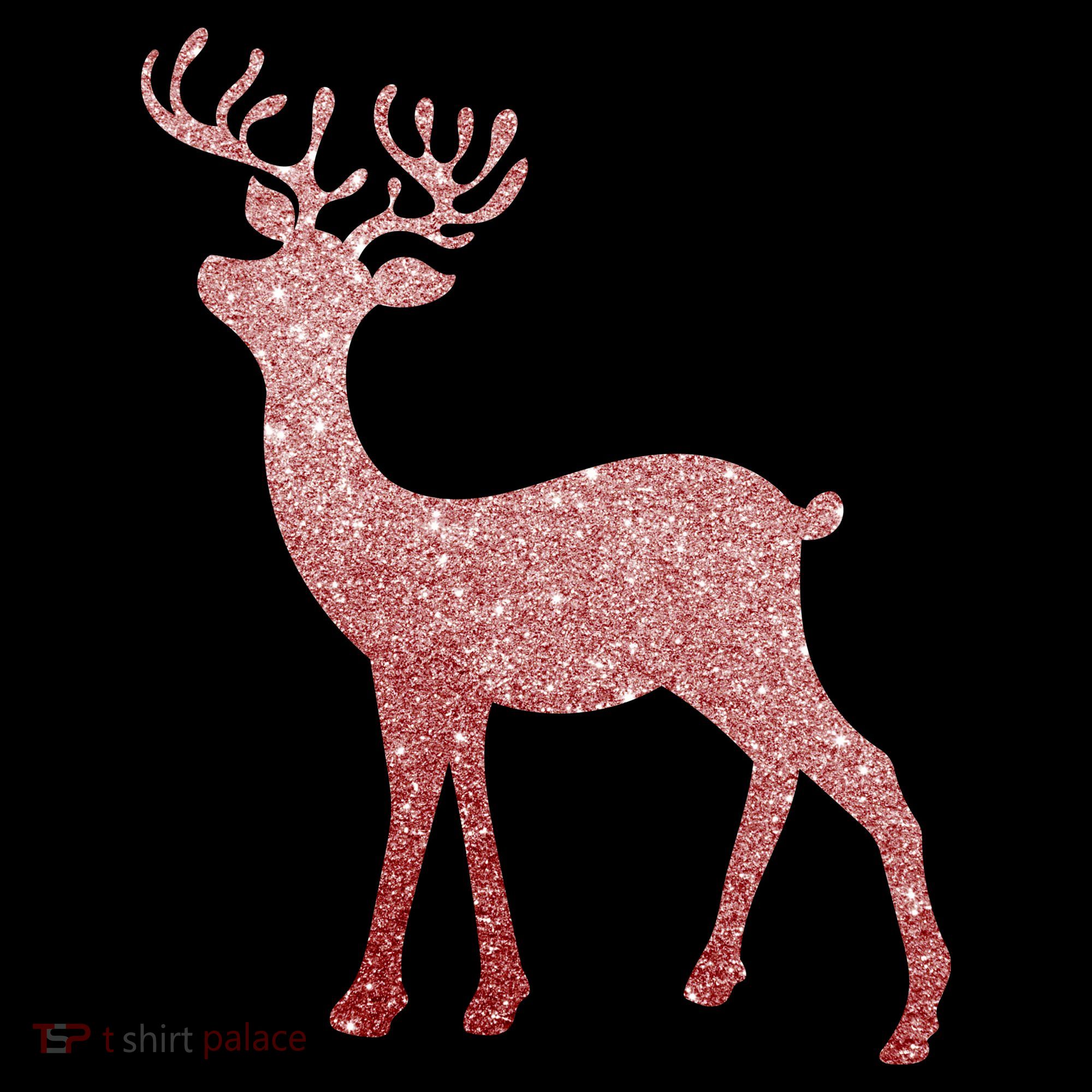 Cute Pink Reindeer Winter Holiday Gift Coaster