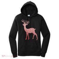 Cute Pink Reindeer Winter Holiday Gift Women's Hoodie thumb 0