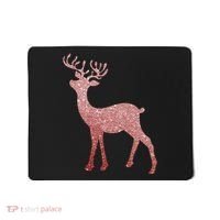 Cute Pink Reindeer Winter Holiday Gift Mousepad thumb 0