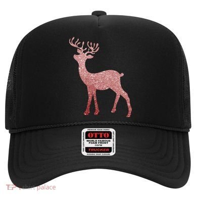 Cute Pink Reindeer Winter Holiday Gift Hat